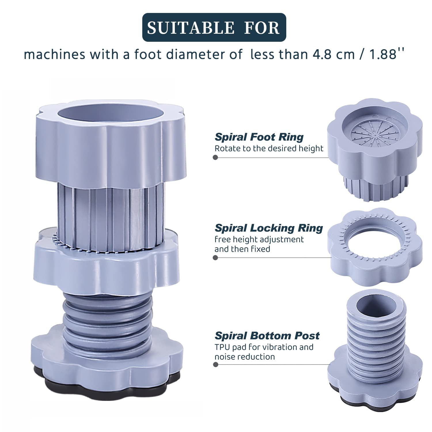 Washing machine support, anti vibration washing machine support adjustable washer anti vibrasion pads, washer & dryer pedestals, Washing Machine Accessory Anti- Skid Pad PVC Lifting Pad Non-Slip ( 1 Pc ) Washing machine support, anti vibration washing machine support adjustable washer anti vibrasion pads, washer & dryer pedestals, Washing Machine Accessory Anti- Skid Pad PVC Lifting Pad Non-Slip ( 1 Pc )